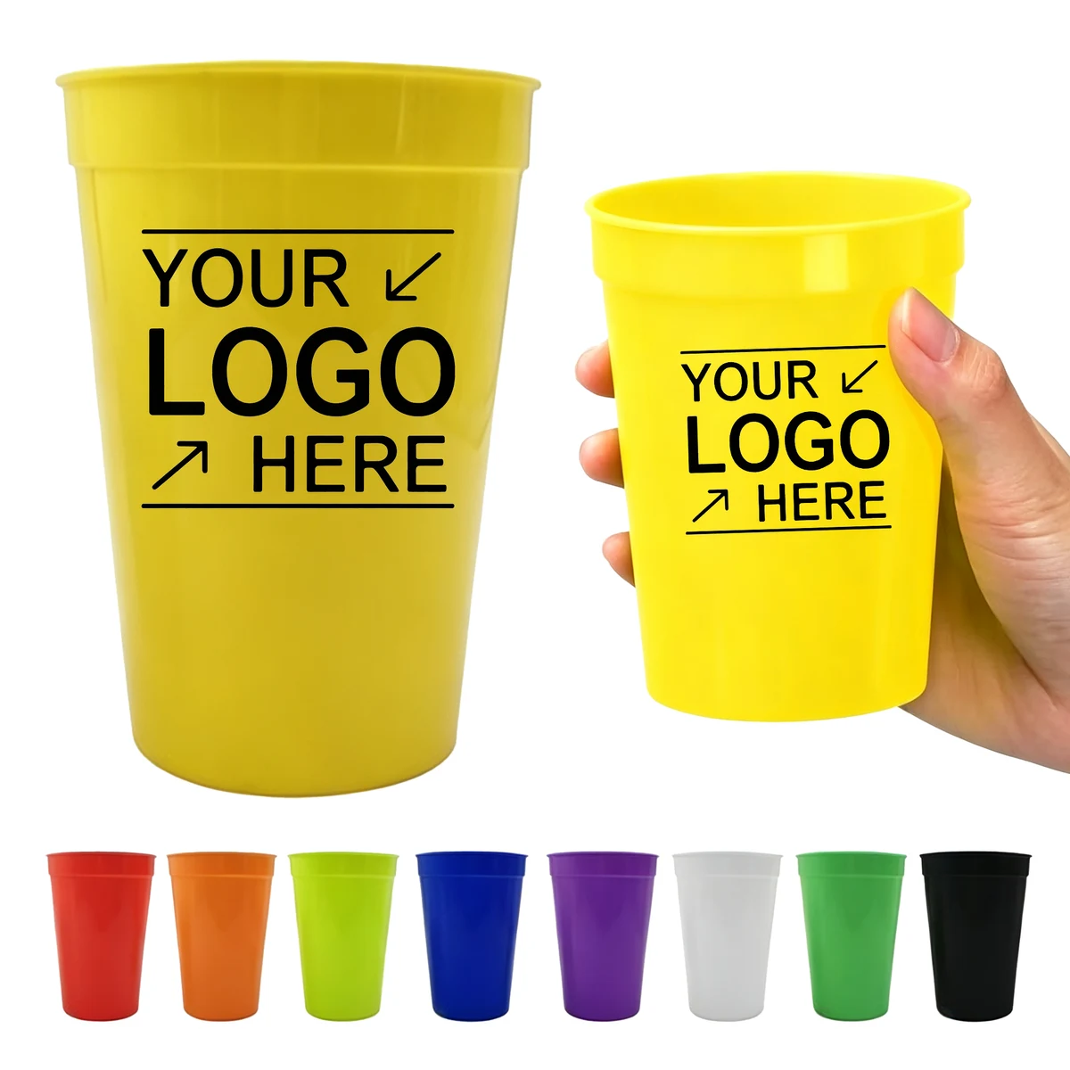 16 oz Reusable Plastic Drink Cup Straight Type 1