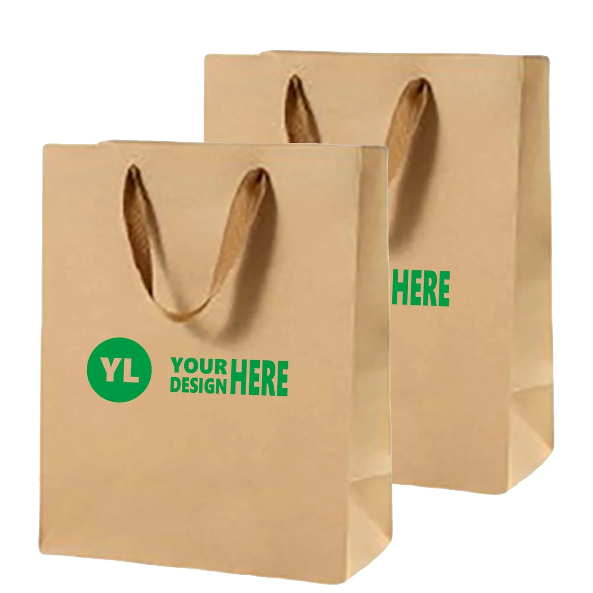 Brown Kraft Cloth Handle Tote 1