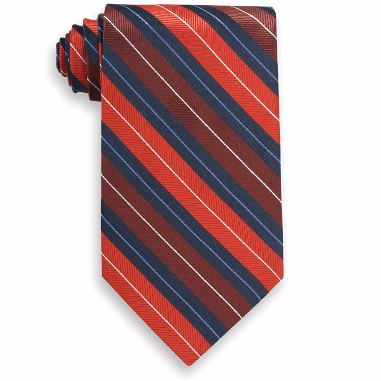 Mansfield Red and Navy Blue Stripe Tie