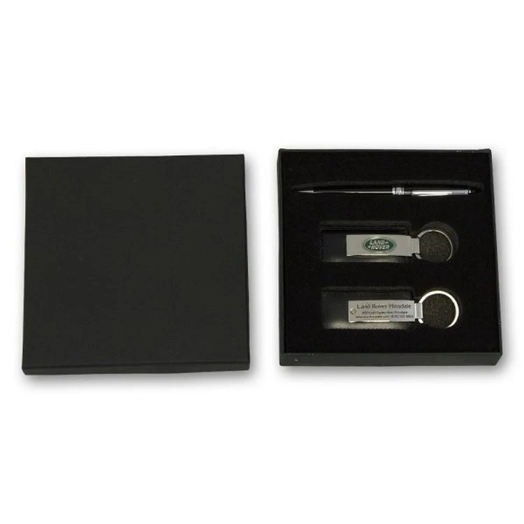 Keychain & Pen Set in Black Box 1