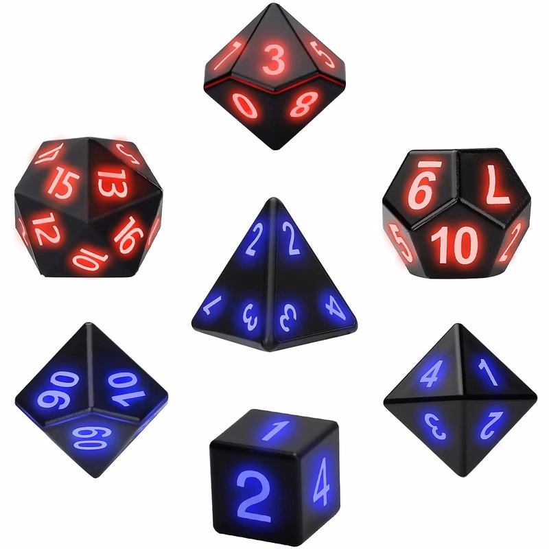 7pcs Led Lights Electronic Dice Set