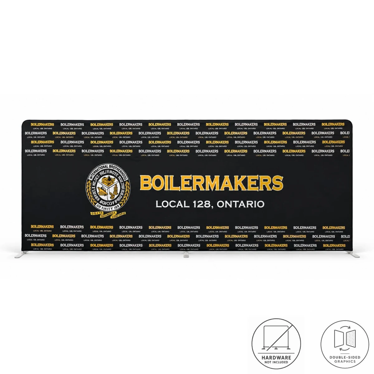 48Hr Quick Ship - Replacement Graphics Double Sided 20'W x 8'H EuroFit Blockout Fabric Slip on Cover 1