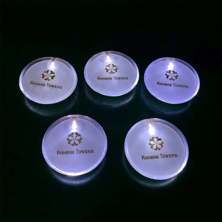 Acrylic Brooch with Flashing LED