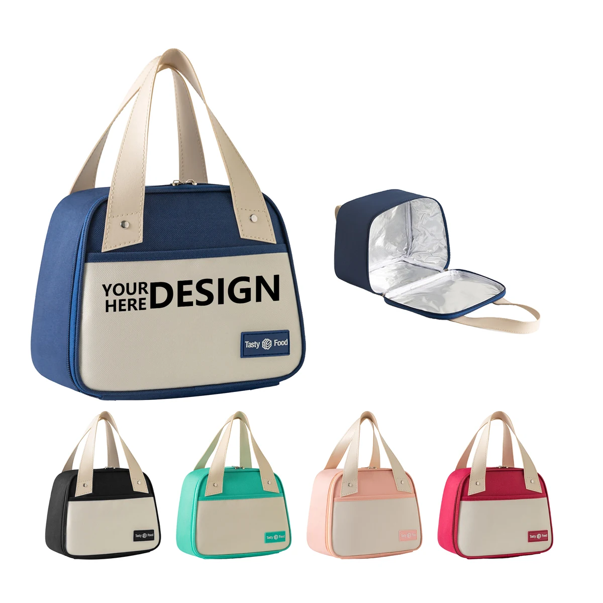 Trapezoidal Oxford Fabric Insulated Tote 1