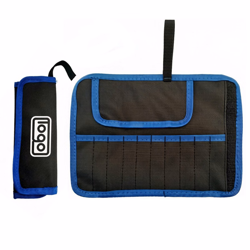 10-Slot Canvas Tool Roll Pouch