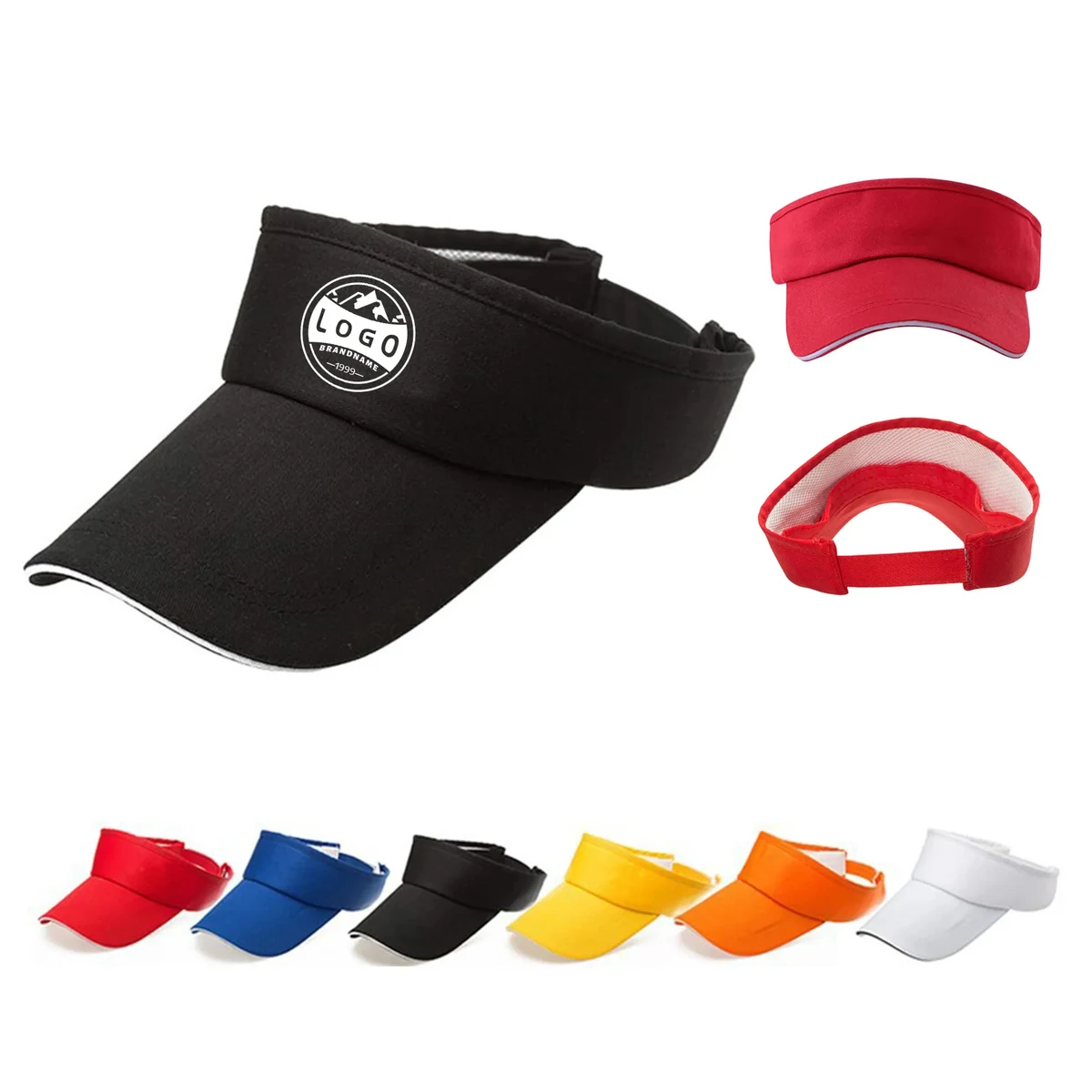 MOQ20 Cotton Empty Top Visor Hat 1