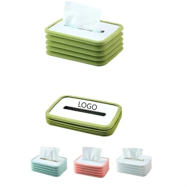 Foldable Tissue Holder for Home Office Bathroom Car 1