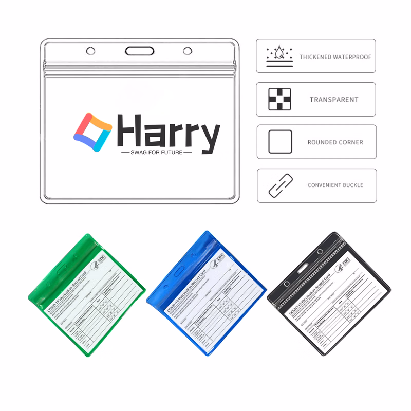 Colourful CDC Vaccination Card Holder PVC Protective Case