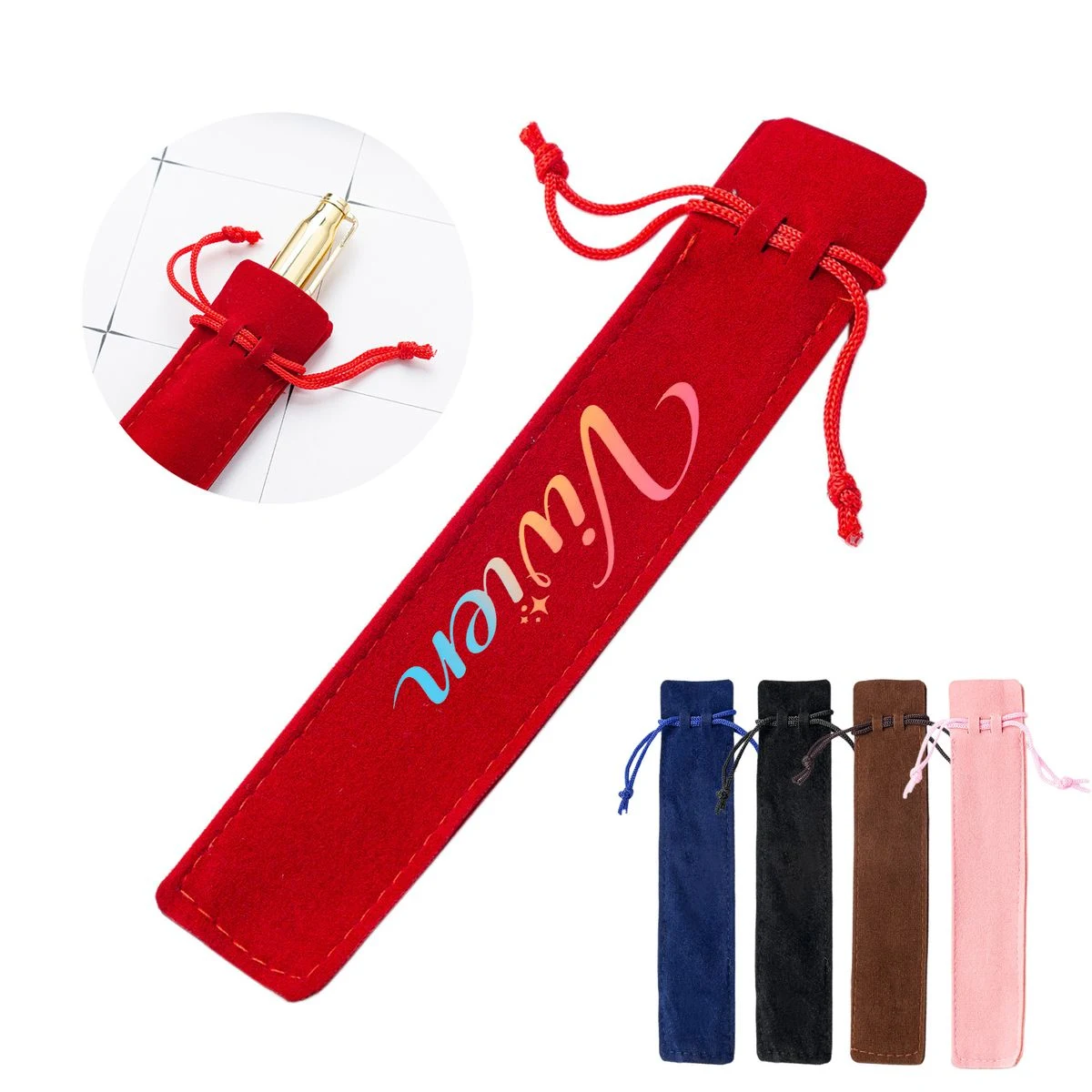 Velvet Drawstring Pen Pouch 1