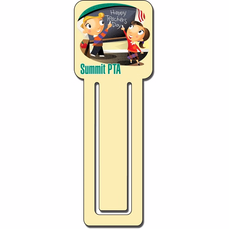 Square Top Clip Bookmark (Full Color)
