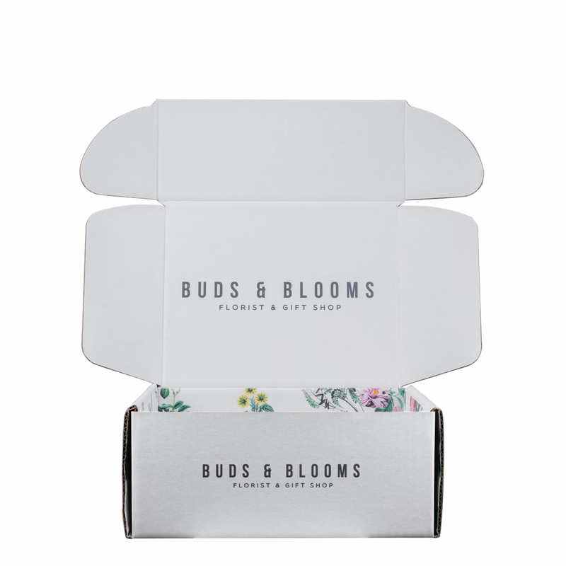 Mailing Box, B-Flute9" x 7" x 4" - White - D - 252 sq in