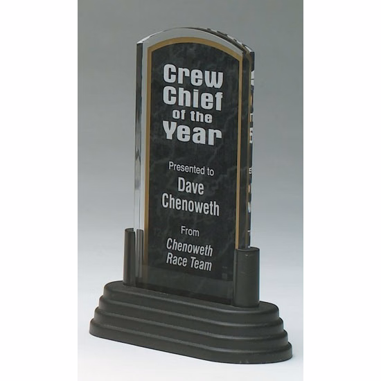 7" Pop-In Black Marble Arch Acrylic Award