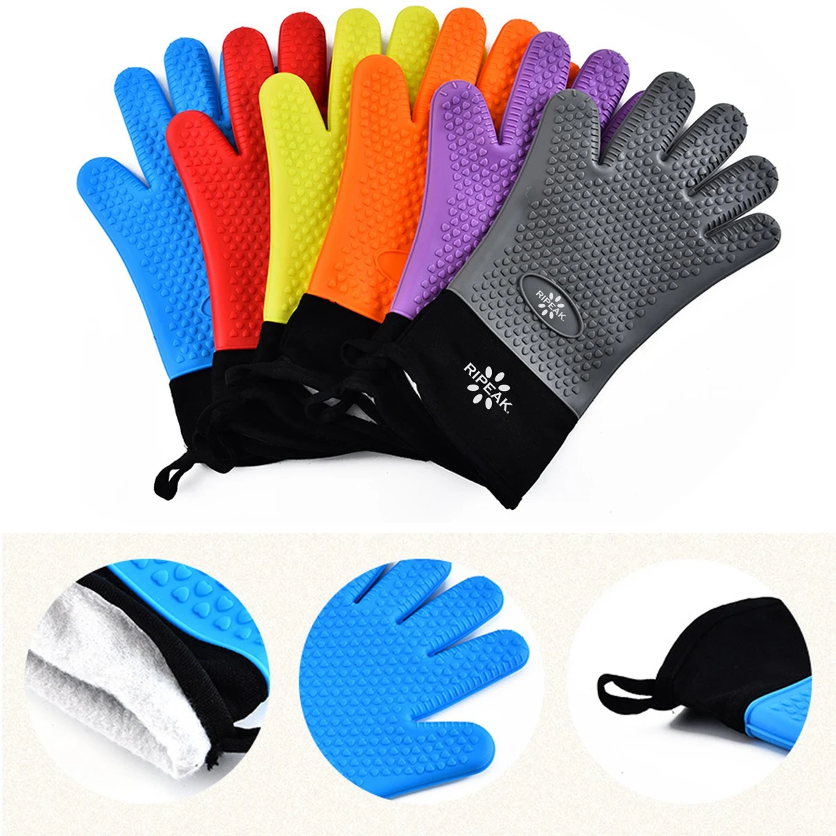 One piece Silicone Cooking Gloves Kitchen Oven Mitt 1