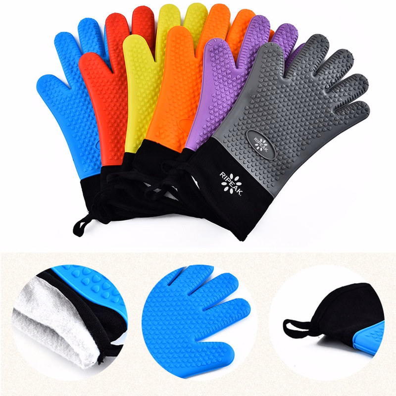 One piece Silicone Cooking Gloves Kitchen Oven Mitt