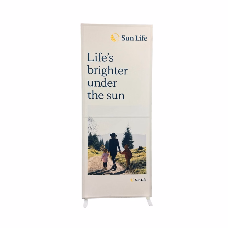 24Hr Express Ship - Frontlit SEG Fabric Banner Stand and bag, 40" x 96", NO SETUP CHARGE