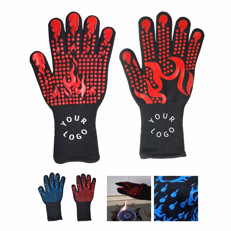 Heat Resistant Silicone Grip Cooking Glove 12.63" x 6.88"