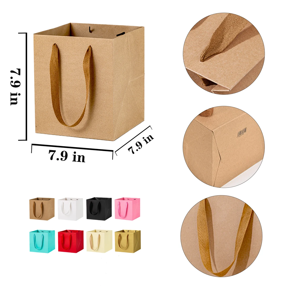 Customizable Square Hand Held Paper Bag 1