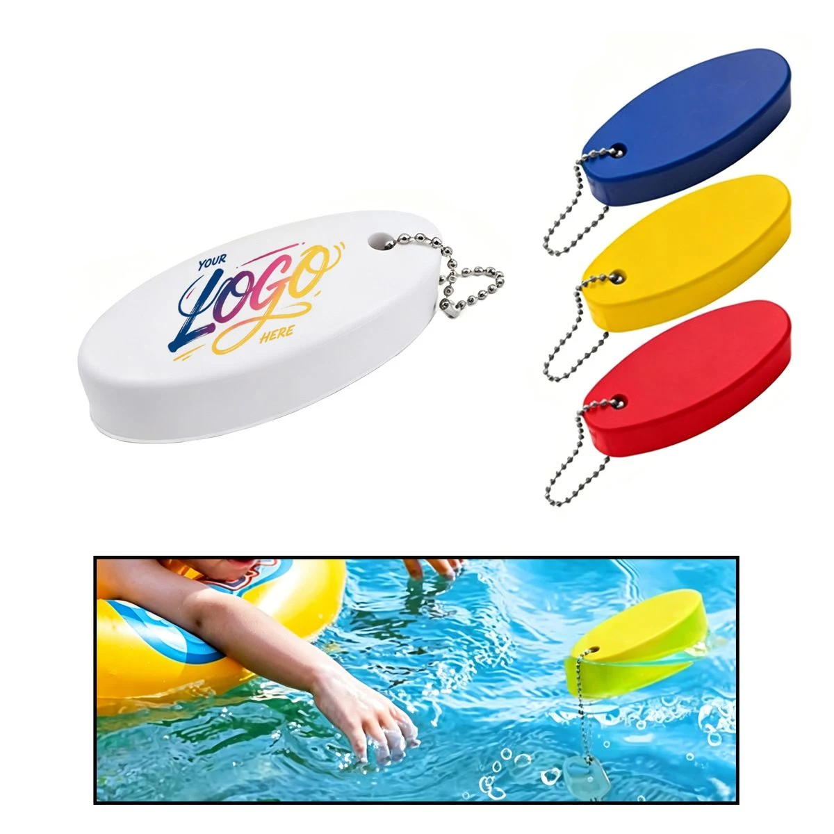 Full Color PU Foam Floating Keychain 1