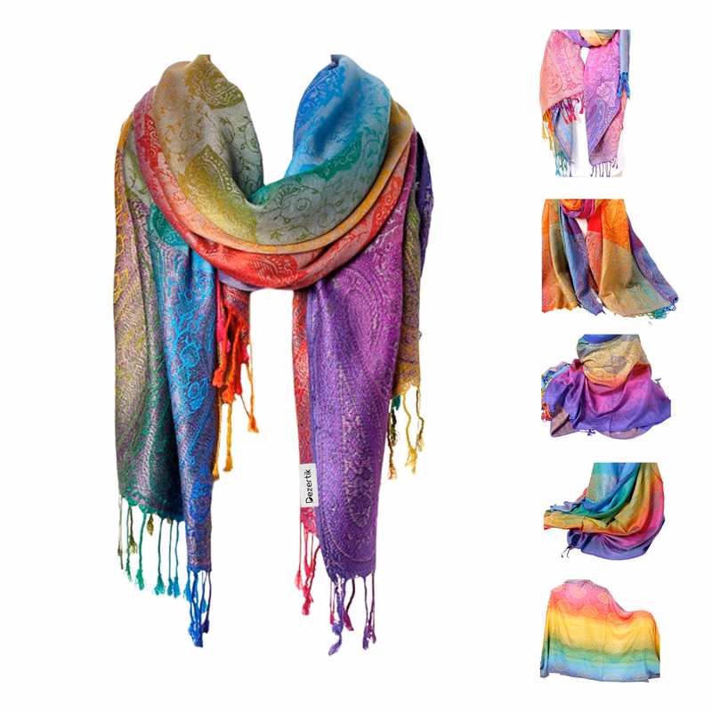 Mixed-Style Jacquard Women's Fashionable Scarf and Shawl