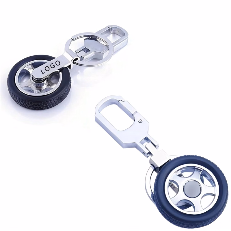Rotatable Tire Key Chain