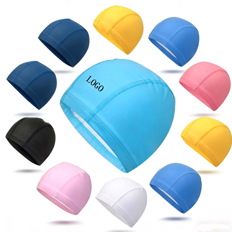 Vibrant Candy Color PU Coated Swim Cap