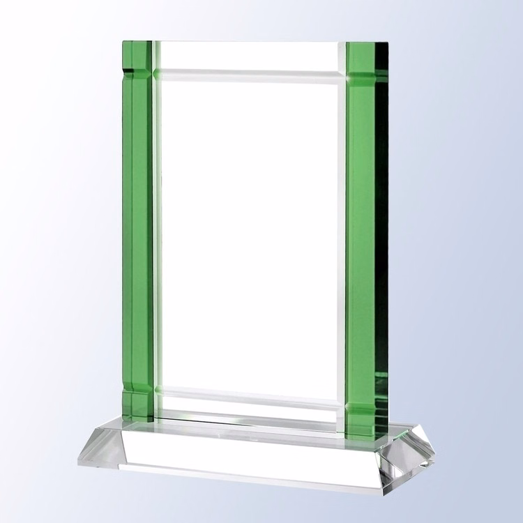 Green Deco Optical Crystal Award
