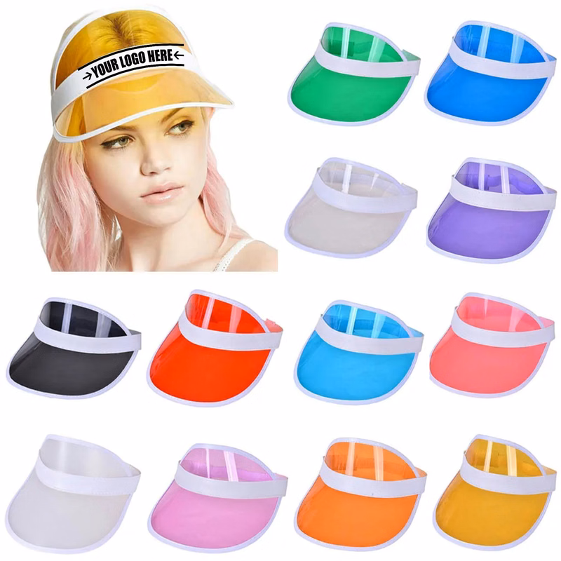 Clear PVC Visor Sun Hats