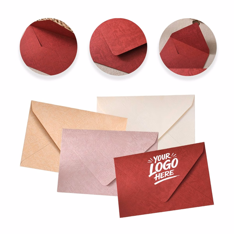 Vintage Texture Invitation Envelope Foil Accent Card Sleeve