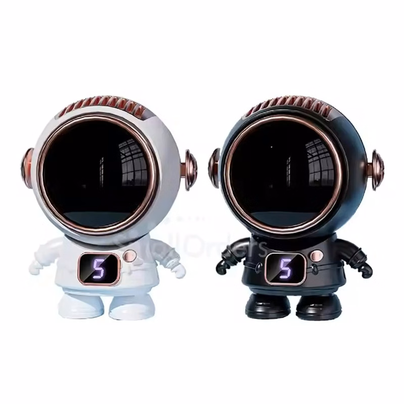 500 mAh Astronaut Cartoon Turbine Leafless Hanging Neck Fan