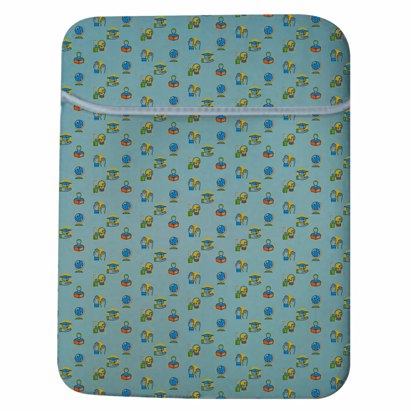 Full Sublimation Reversible Laptop Sleeve with Fold-Over