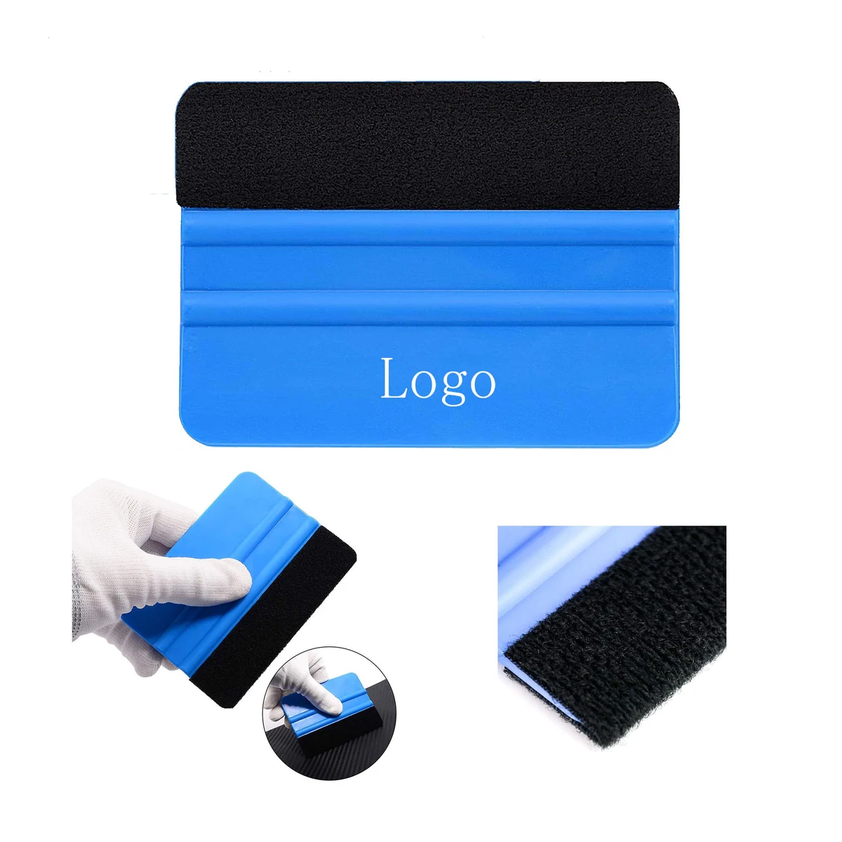 Blue Applicator Squeegee With Felt Edge 1