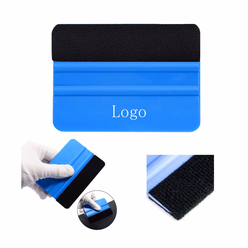 Blue Applicator Squeegee With Felt Edge
