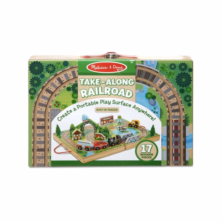 Melissa & Doug Portable Railroad Playsets - Wood