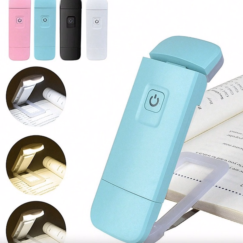 LED Mini USB Charging Eye-protecting Folding Book Holder Lamp