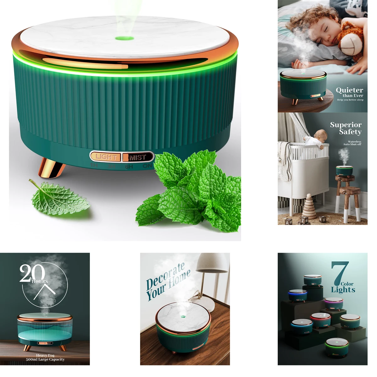 500ml Diffusers for Essential Oils Large Room 1