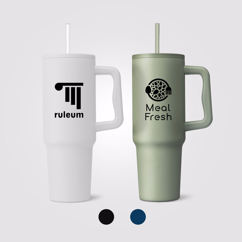 Polar Pro - 40 oz. Double-Wall Recycled Stainless Steel Tumbler with Straw
