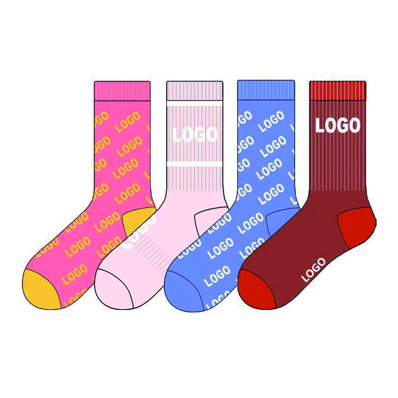 Cotton Sports Socks Full Color MOQ 50