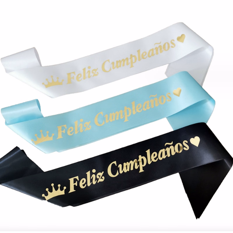 Satin Birthday Sashes