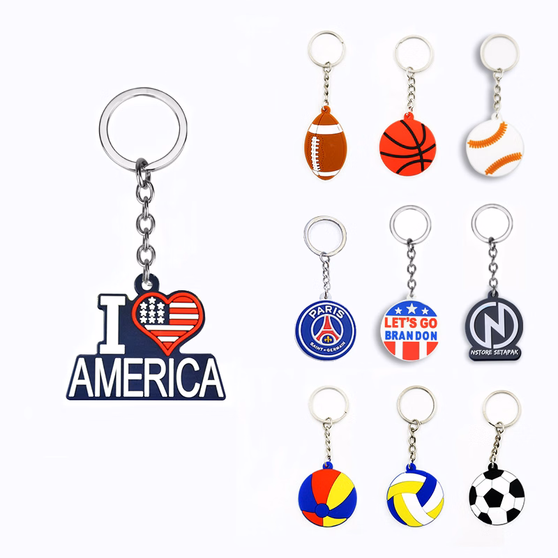 Custom Shape and Print PVC Keychains