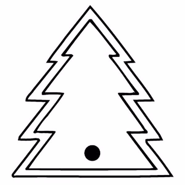 Pine Tree 3 Key Tag - Spot Color