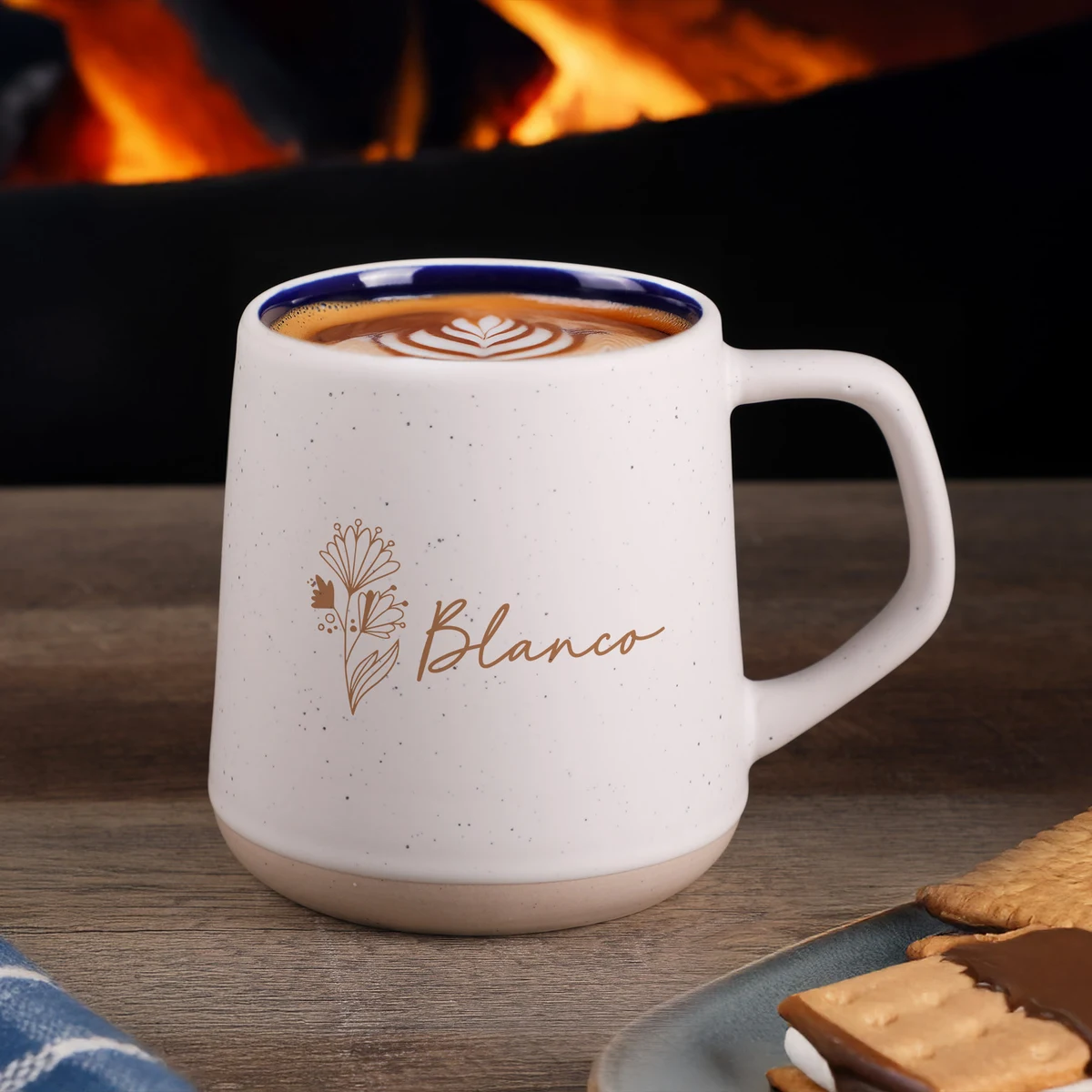 13.5 Oz Speckled Ceramic Tapered Mug 1