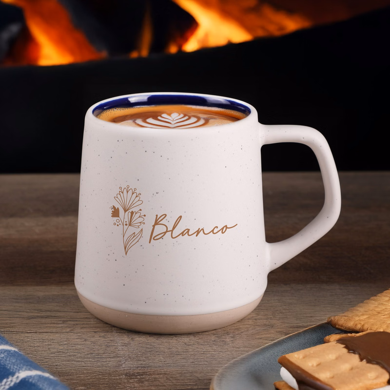 13.5 Oz Speckled Ceramic Tapered Mug