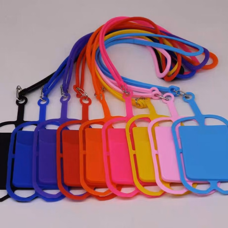 Silicone Lanyard Phone Card Holder