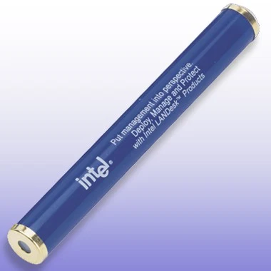 Blue Plastic Kaleidoscope with Brass Ends 1