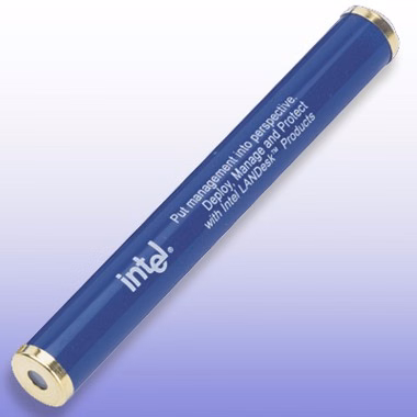Blue Plastic Kaleidoscope with Brass Ends