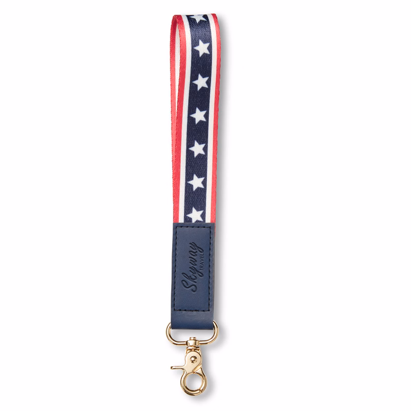 USA Patriotic Wrist Strap Keychain