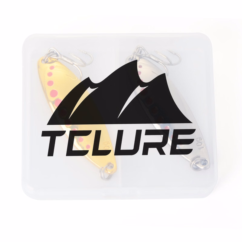 2 Pieces Fishing Spoon with Plastic Case