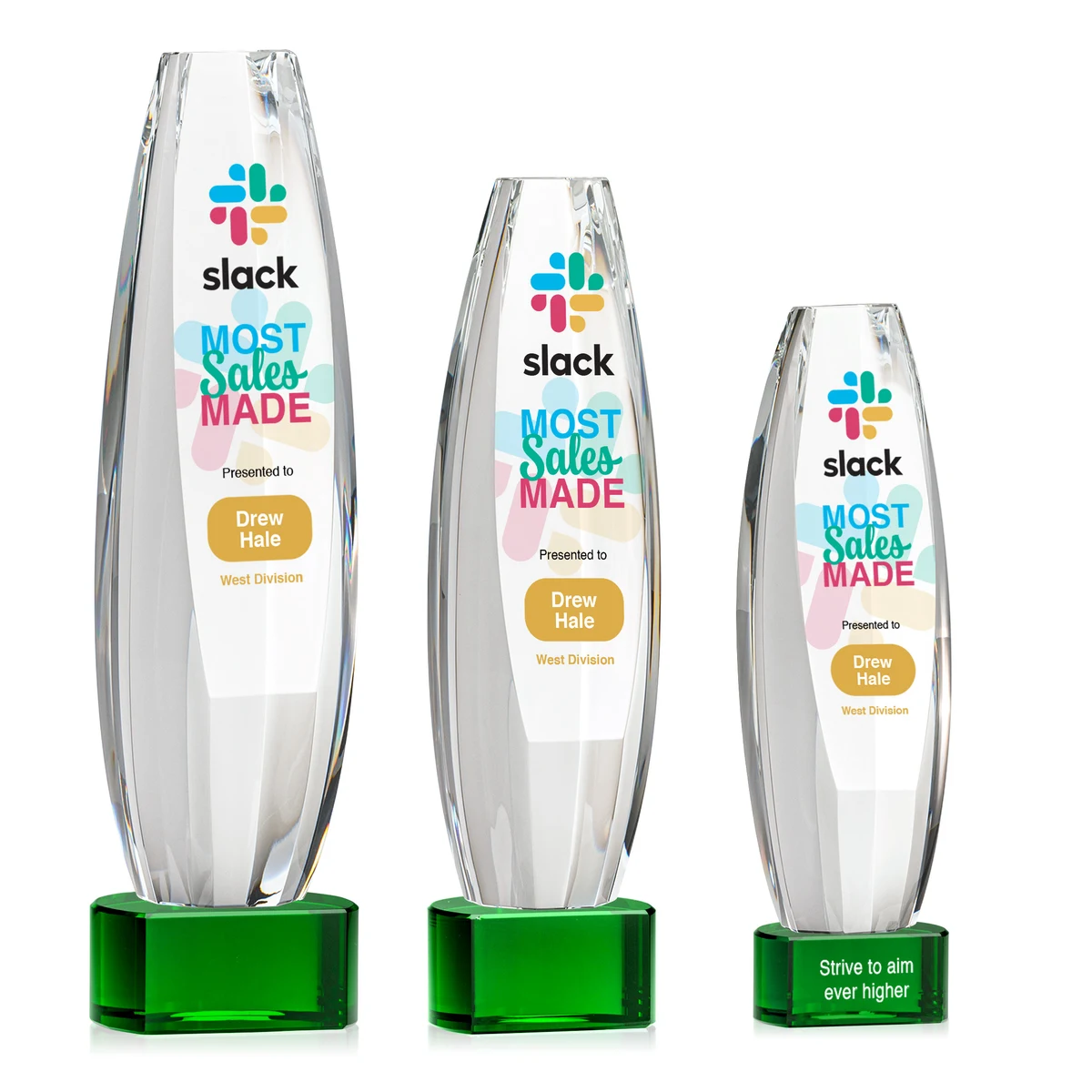 Hoover VividPrint™ Award on Paragon Base - Green 1