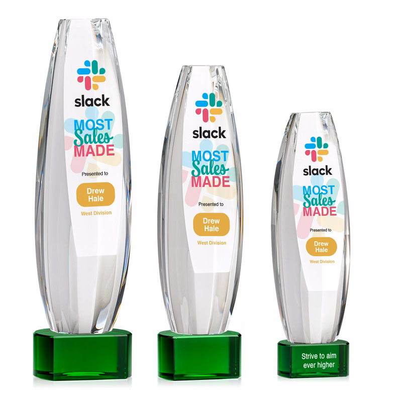 Hoover VividPrint™ Award on Paragon Base - Green