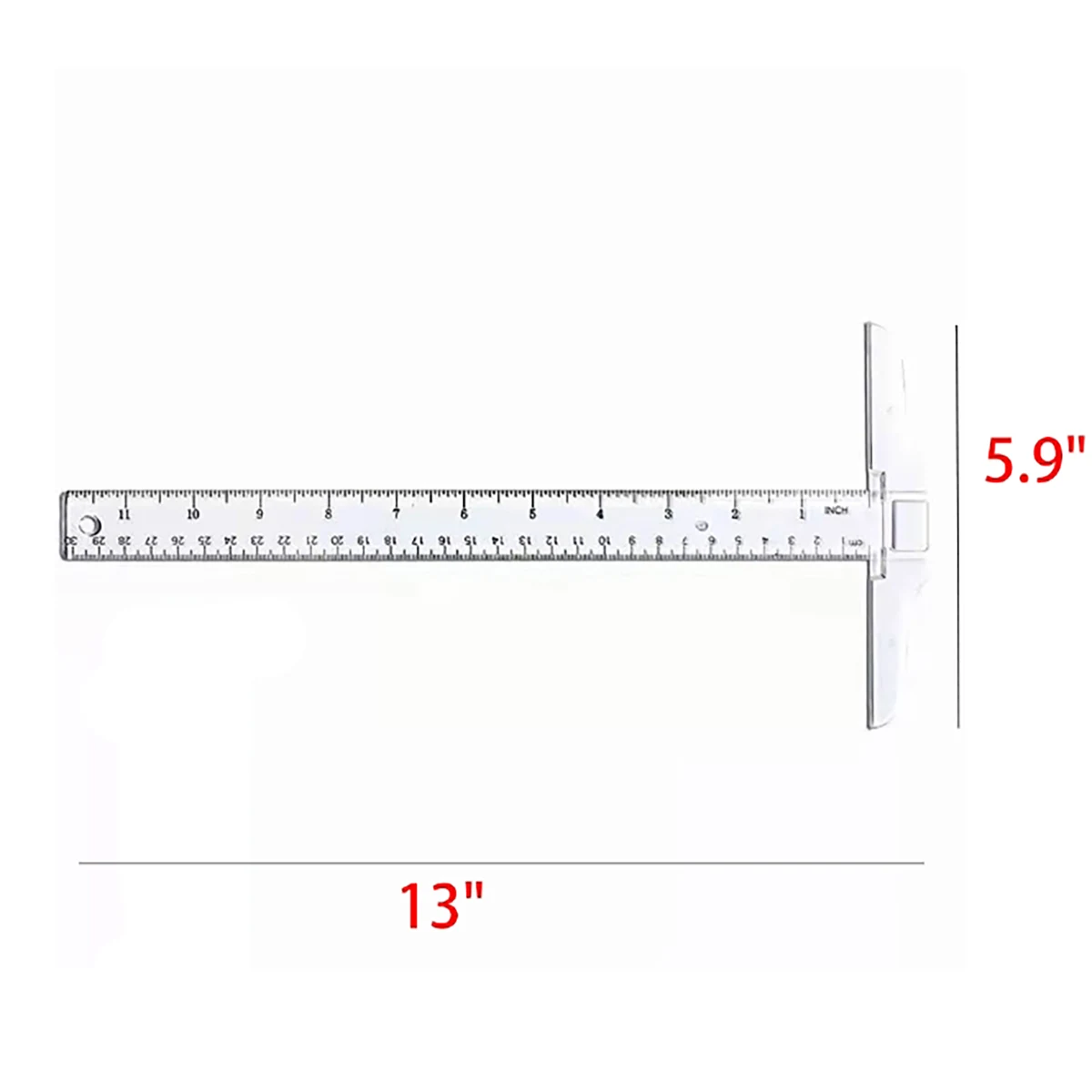 12in Plastic T Square Ruler 1